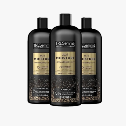 TRESemmé Shampoo Moisture Rich 3 Count for Dry Hair Professional Quality